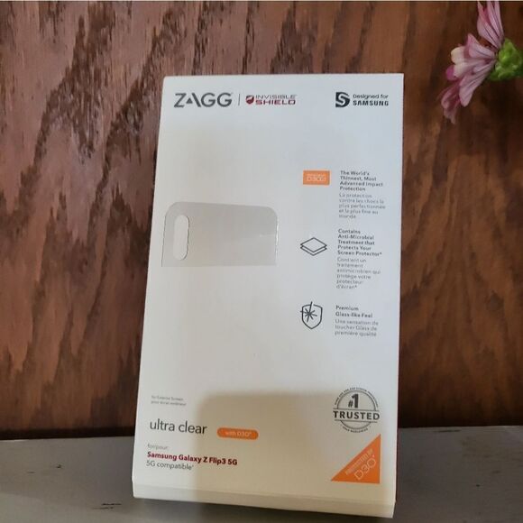 NIB Zagg Invisible Shield cover for Samsung Z Flip 3: screen protector - Picture 2 of 5